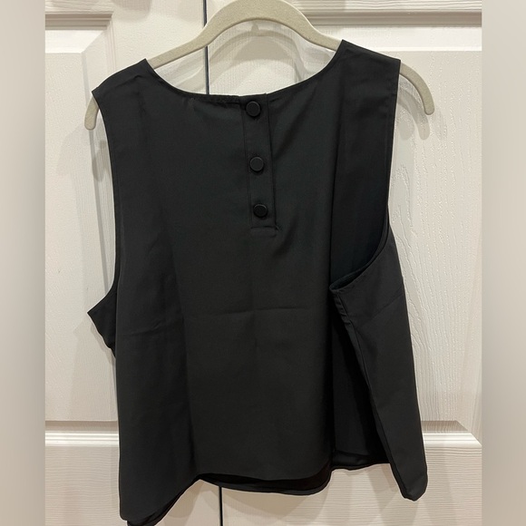 J Crew Factory Shell Tank Womens Black Size XXL - Picture 2 of 3